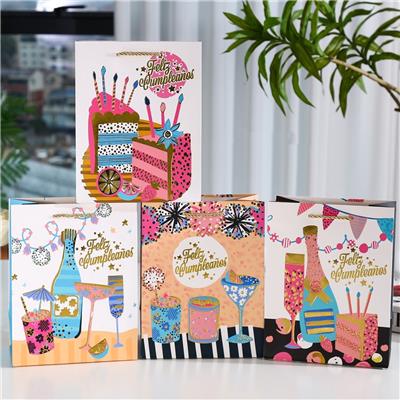 中号4款烫金礼品袋 - OBL10426428