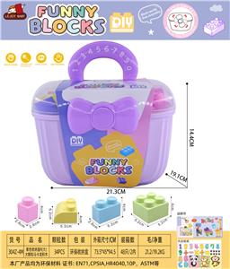 紫色收纳盒R(大)大颗粒马卡龙积木34PCS - OBL10426658