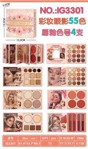 55色彩妆眼影盘+唇釉色号4支 - OBL10427402