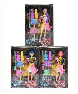 第3代K-POP 猎魔 11.5寸12关节实身猎魔女团，带吉他，带音乐器材套装 - OBL10427666
