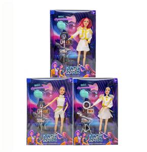 第2代K-POP 猎魔 12关节实身猎魔女团，带直播器材带吉他套装 - OBL10427671