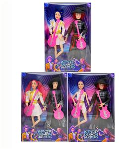 第2代K-POP 猎魔  11.5寸12关节实身猎魔女团，猎魔男团2人混装带吉他 - OBL10427672