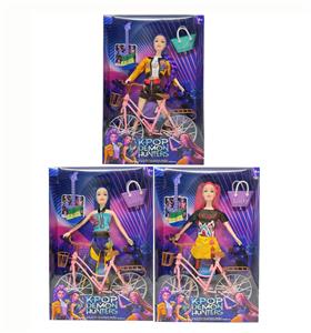 第1代 K-POP 猎魔 11.5寸12关节实身猎魔女团，带单车带吉他带手提包 - OBL10427673