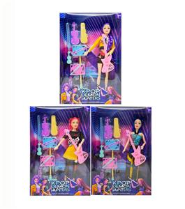 第1代K-POP 猎魔 11.5寸12关节实身猎魔女团，带吉他，带音乐器材套装 - OBL10427676