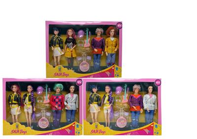 第3代K-POP 猎魔 11.5寸12关节实身猎魔女团，猎魔男团4人混装带吉他锣鼓套装混装 - OBL10427681