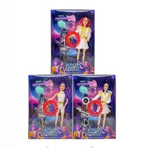 第2代K-POP 猎魔带灯光音乐 12关节实身猎魔女团，带直播器材带吉他套装 - OBL10427694