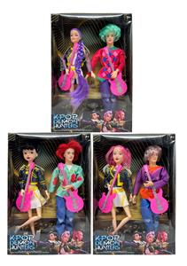 美泰版第3代K-POP 猎魔  11.5寸12关节实身猎魔女团，猎魔男团2人混装带吉他 - OBL10427714