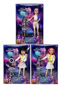 美泰版第2代K-POP 猎魔 12关节实身猎魔女团，带直播器材带吉他套装 - OBL10427717