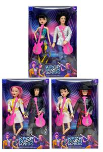 美泰版第2代K-POP 猎魔  11.5寸12关节实身猎魔女团，猎魔男团2人混装带吉他 - OBL10427718