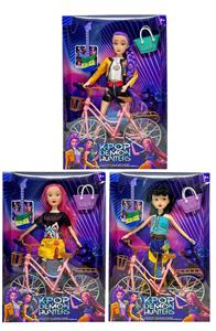 美泰版第1代 K-POP 猎魔 11.5寸12关节实身猎魔女团，带单车带吉他带手提包 - OBL10427719