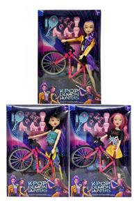 美泰版第1代K-POP 猎魔  11.5寸12关节实身猎魔女团，带溜冰鞋羽毛拍套装  赛车 - OBL10427720