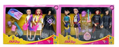 美泰版第3代K-POP 猎魔 带灯光音乐11.5寸12关节实身猎魔女团，带吉他，带音乐器材套装 - OBL10427736