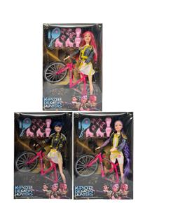 美泰版第2代 K-POP带灯光音乐 猎魔 11.5寸12关节实身猎魔女团，带单车带吉他带手提包 - OBL10427739