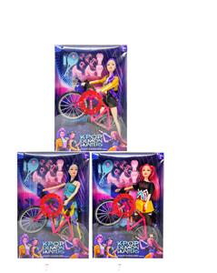 第2代K-POP 猎魔 带灯光音乐 11.5寸12关节实身猎魔女团，带溜冰鞋羽毛拍套装  赛车 - OBL10427740