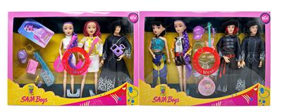 第2代K-POP 猎魔带灯光音乐  11.5寸12关节实身猎魔女团，猎魔男团2人混装带吉他 - OBL10427742