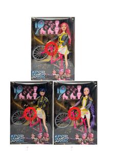 第1代 K-POP 猎魔带灯光音乐 11.5寸12关节实身猎魔女团，带单车带吉他带手提包 - OBL10427743