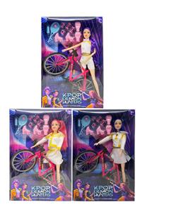 第1代K-POP 猎魔带灯光音乐11.5寸12关节实身猎魔女团，猎魔男团三人混装带吉他带照相机 - OBL10427750