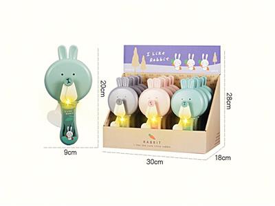 萌兔带灯光手压风扇手动风扇 - OBL10427818