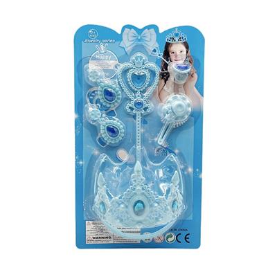 高档PVC料配件实色三点皇冠+皇冠手杖+耳环+饰品多色随机 - OBL10427905