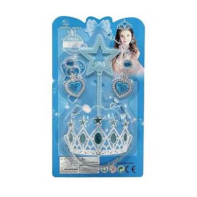 高档PVC料配件五星皇冠+五星手杖+耳环多色随机 - OBL10427906