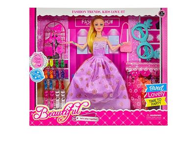 高档11.5寸9关节实身大婚纱芭比带鞋子吸塑配件大眼镜和小包包配件吊裙 - OBL10427958