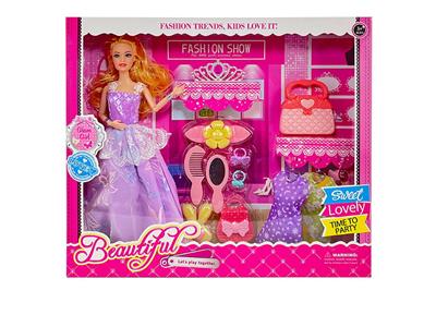 高档11.5寸9关节实身大婚纱芭比带梳子镜子配件吸塑配件和大包包皇冠配件吊裙 - OBL10427961