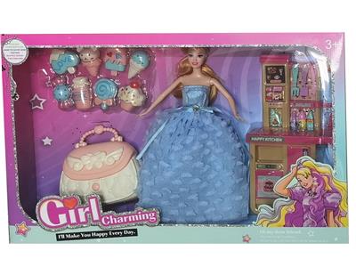 高档11.5寸活手实身大婚纱芭比带橱柜吸塑配件冰淇淋配件吸塑大包包 - OBL10427977