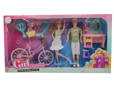 高档11.5寸12关节实身时装芭比和11.5寸实身活手男人芭比梳妆台配件单车梳子镜子梳妆台配件 - OBL10427986