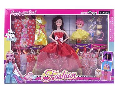 高档11.5寸9关节实身大婚纱芭比带3寸仔台灯吸塑配件吊裙 - OBL10427987