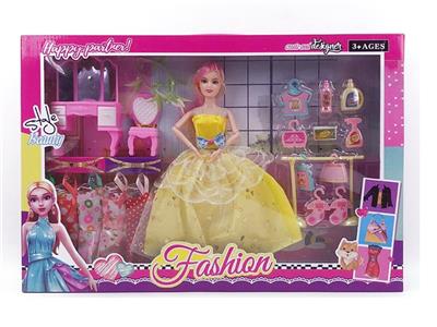 高档11.5寸9关节实身大婚纱芭比带梳妆台套装衣架吸塑配件吊裙 - OBL10427989