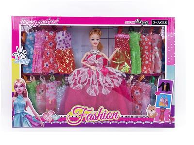 高档11.5寸9关节实身大婚纱芭比带吊裙 - OBL10427991