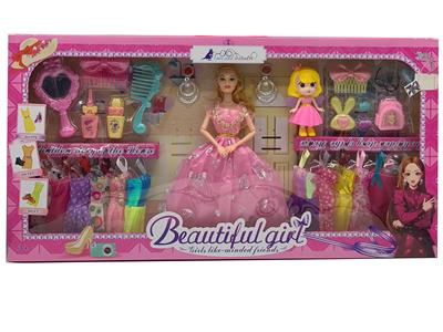 高档11.5寸活手实身大婚纱芭比带大镜子梳子配件耳环小公主书包吸塑吊裙 - OBL10427996