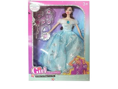 高档11.5寸活手实身大婚纱芭比带皇冠吸塑配件 - OBL10428016