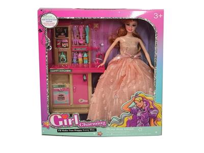 高档11.5寸活手实身时装婚纱芭比带大厨房柜子配件吸塑 - OBL10428025