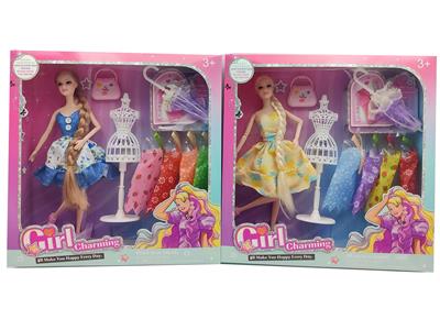 高档11.5寸12关节实身时装芭比带衣架雨伞包包 吊裙配件 - OBL10428027