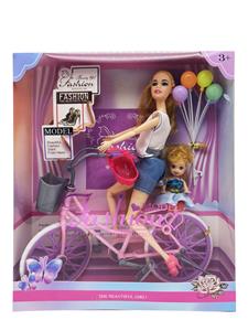 11.5寸12关节实身时尚芭比带单车气球3寸仔配件 - OBL10428042