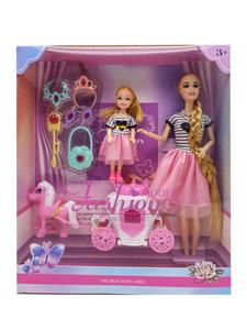 11.5寸12关节实身时尚芭比带小马车不包吸塑7寸仔小女孩 - OBL10428044