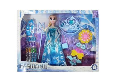 高档11.5寸实身12关节冰雪公主带鞋子魔术棒大皇冠打扮吸塑包包配件 - OBL10428052