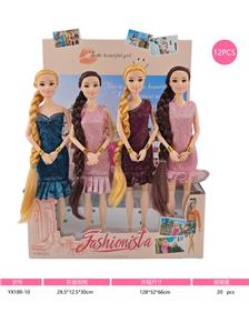 11寸实身九关节芭比娃娃 多色混装 - OBL10428450