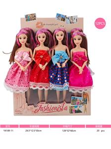 11寸实身九关节芭比娃娃 多色混装 - OBL10428451