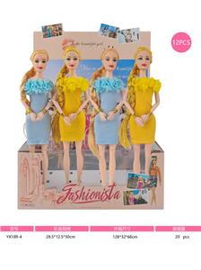 11寸实身九关节芭比娃娃 多色混装 - OBL10428454