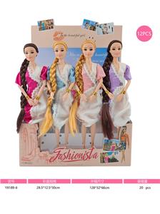 11寸实身九关节芭比娃娃 多色混装 - OBL10428456