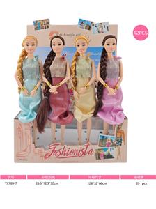 11寸实身九关节芭比娃娃 多色混装 - OBL10428457