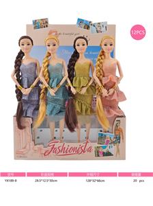 11寸实身九关节芭比娃娃 多色混装 - OBL10428458