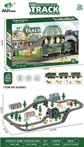 电动复古轨道套装【91PCS】带灯光音效 - OBL10429044