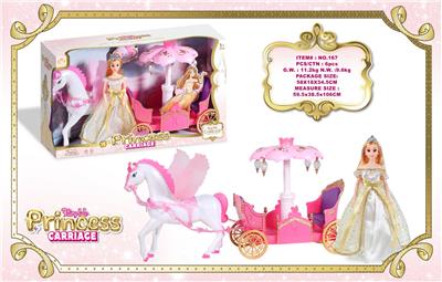  手动大飞马+公主马车+29CM实身公仔 
（无任何电功能）  - OBL10429185