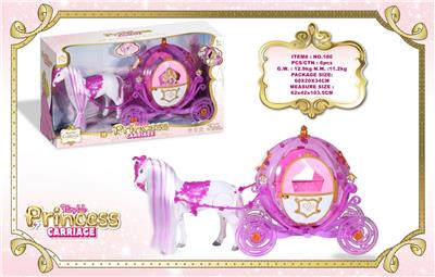 电动大马+大南瓜车 
马叫声马蹄声（3节5号电池,不包）
 南瓜车2色闪光（2节5号AA电池,不包） - OBL10429198