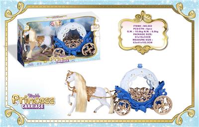 静态喷金大马+圆形南瓜车 
（无任何电动功能） - OBL10429214