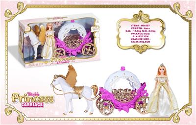 电动喷金大飞马+圆形南瓜车+29CM实身公仔 
马叫声马蹄声(4节5号电池,不包） - OBL10429219