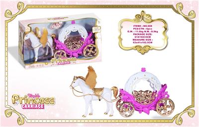 电动喷金大飞马+圆形南瓜车
马叫声马蹄声(4节5号电池,不包） - OBL10429220